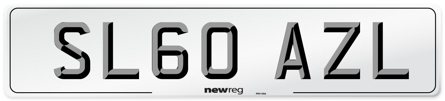 SL60 AZL Number Plate from New Reg